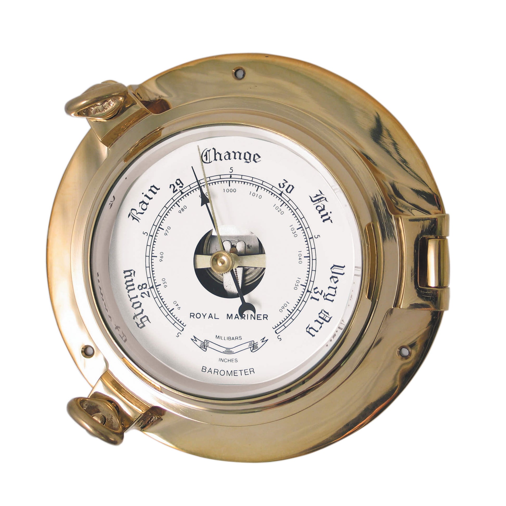 Medium Porthole Brass Barometer