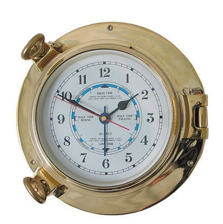 Medium Porthole Brass Tide Clock