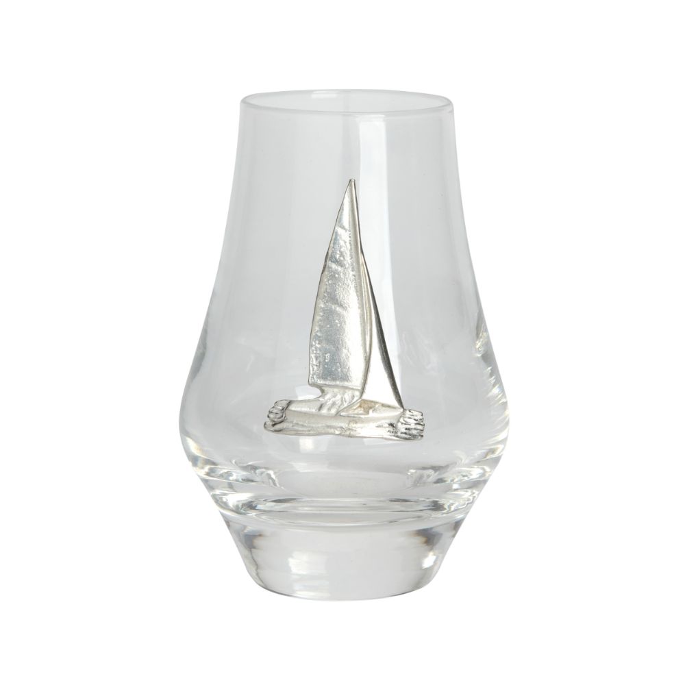 Nauticalia Tasting Glass with Pewter Yacht Badge