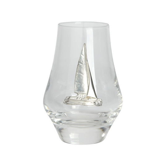 Nauticalia Tasting Glass with Pewter Yacht Badge