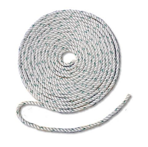 Cover Cord - 6mm - 3 Strand White Nylon Rope - Per Mtr