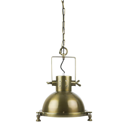 Antique Dockyard Pendant Spotlamp - Brass