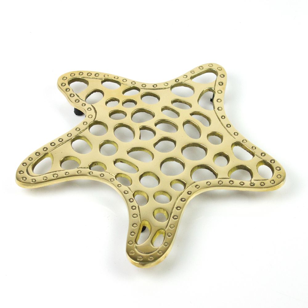 Nauticalia Brass Starfish Trivet Table Protector - 19x19 CM