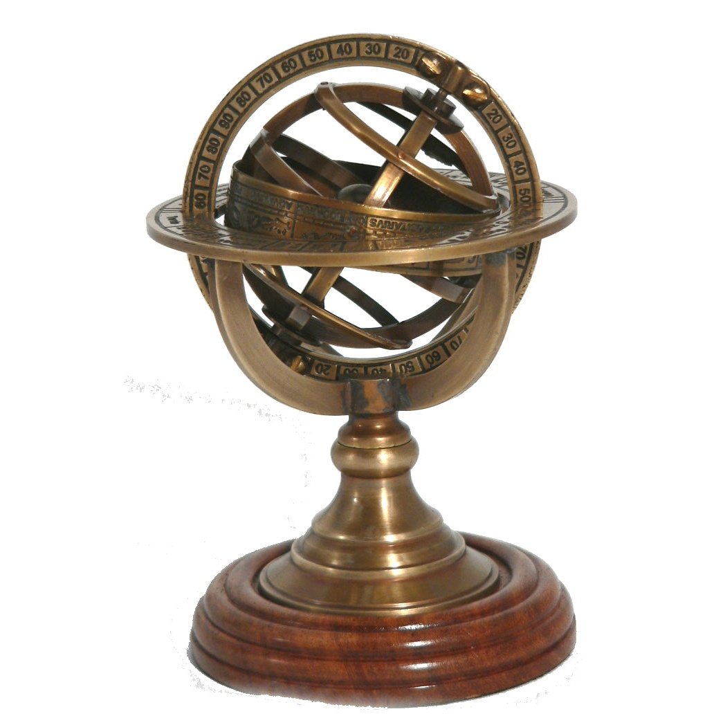 Nauticalia Armillary Sphere Brass Paperweight - 13cm