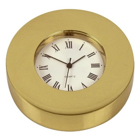 Brass Clock Paperweight