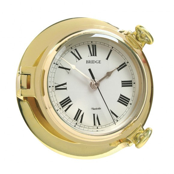 Brass Bridge Clock - 18cm