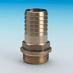 Brass Male Hose Connector - 1/2" BSP to 20mm ID Hose