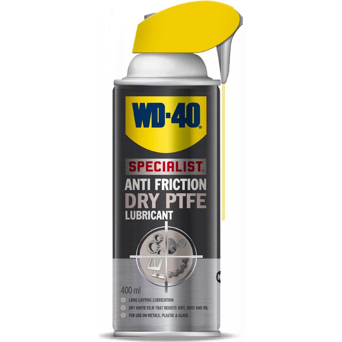 WD-40 Anti Friction Dry PTFE Lubricant - 400ml