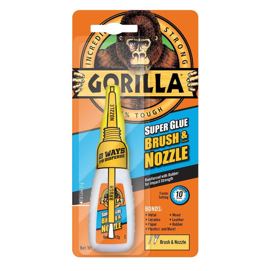 Gorilla Super Glue Brush & Nozzle - 12g