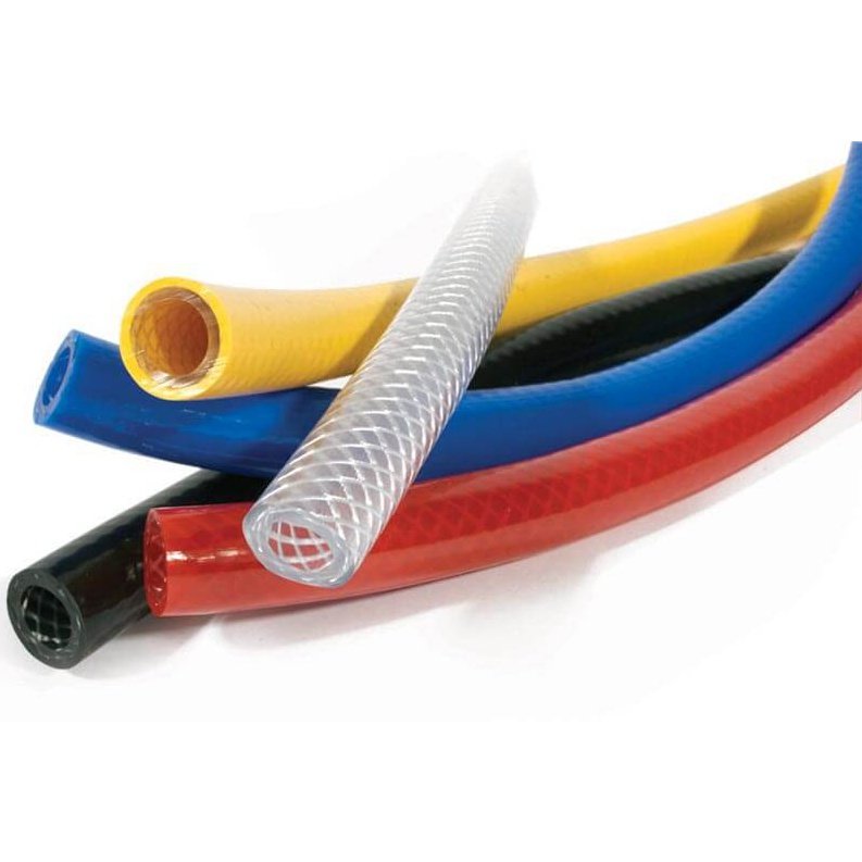 Clear 12.5mm Reinforced Braided Hose - Per Metre