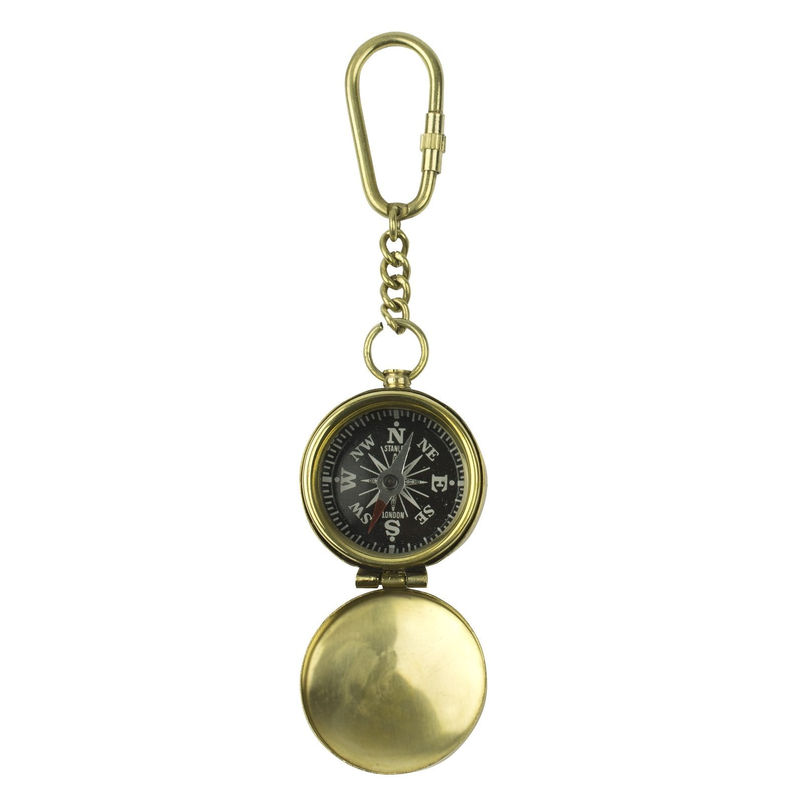 Nauticalia Brass Lidded Compass Keyring