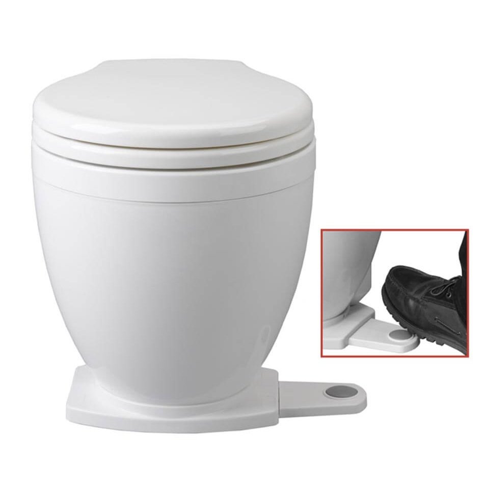 Jabsco Lite Flush Electric Toilet With Footswitch 12v Or 24v