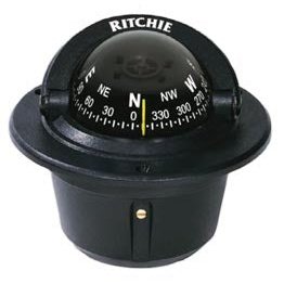 Ritchie Explorer F-50, 2.75" Dial Compass - Black Flush Mount