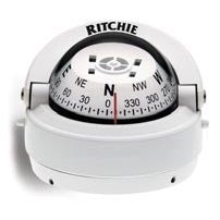 Ritchie Explorer S-53W, 2.75" Dial Marine Compass - White Surface Mount