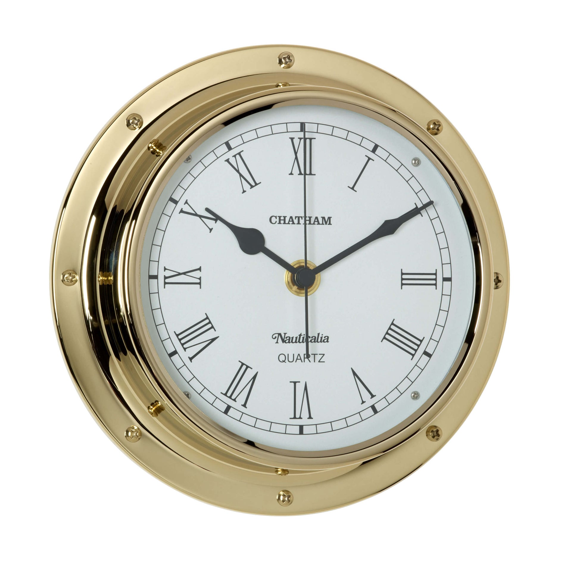Antique Chatham Nautical Clock - Brass - 180mm