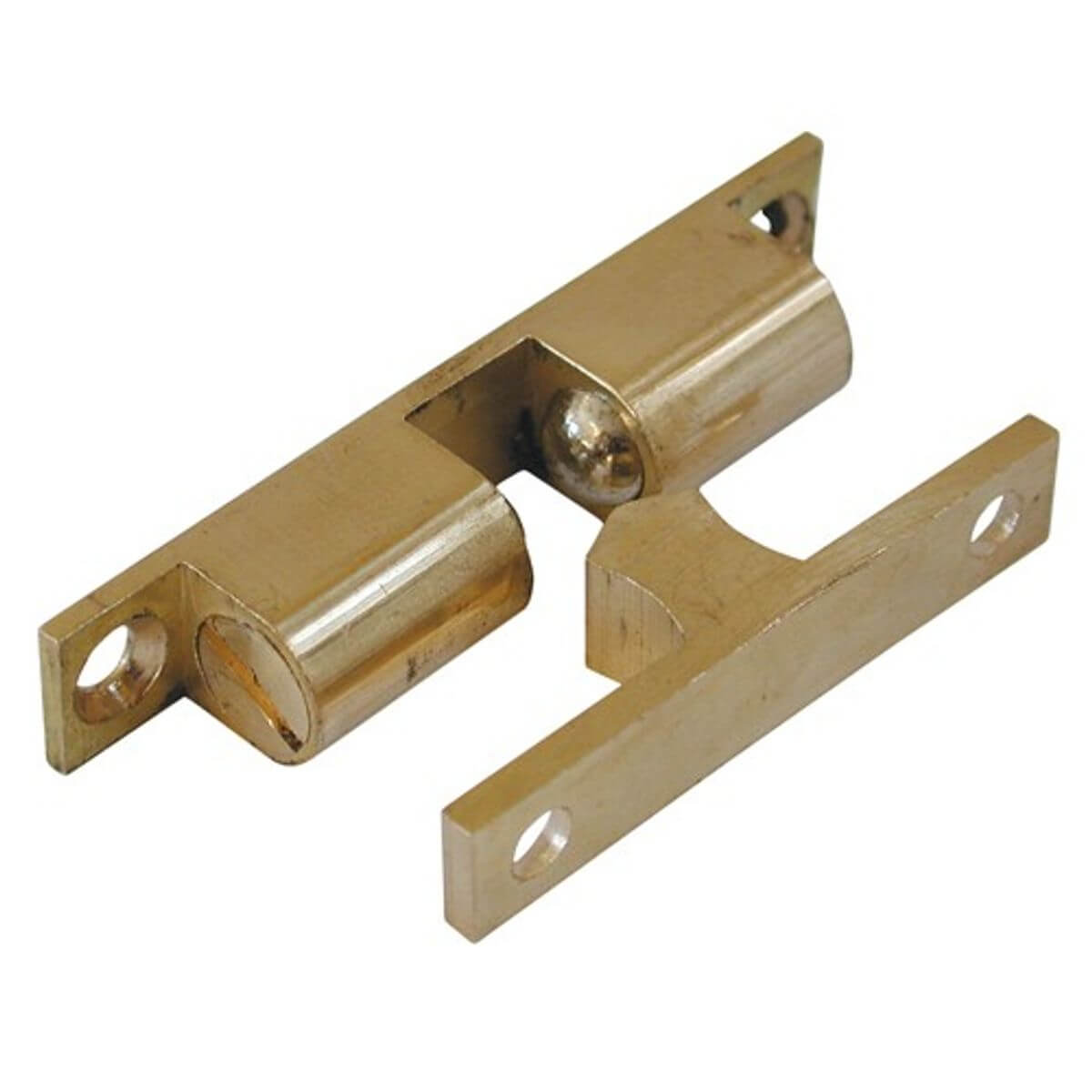 Polished Marine Grade Brass Ball Cupboard Catch - 49mm