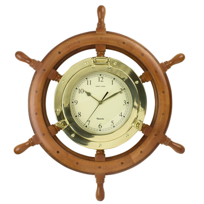 Antique Ship's Time Clock - Brass