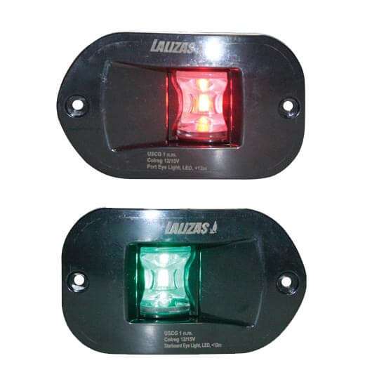 Lalizas FOS LED Navigation Light Port & Starboard Black Housing - 12v