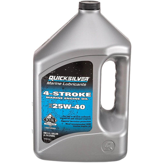 Quicksilver 4 Stroke 25W-40 Outboard Sterndrive Oil - 3.78 Litres
