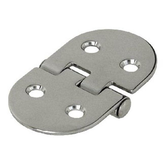 Stainless Steel Flat Round Sided Hinge - 35mm x 35mm x 38.5mm