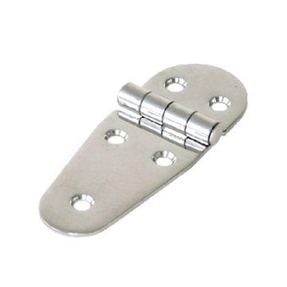 Stainless Steel Flat Round Sided Hinge - 35mm + 68mm x 38.5mm
