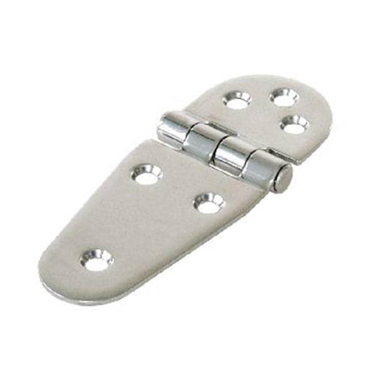 Stainless Steel Flat Round Sided Hinge - Centre Pin 35mm + 68mm x 38.5mm