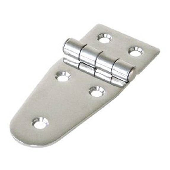 Stainless Steel Flat Round Sided Hinge - 27mm + 68mm x 38.5mm