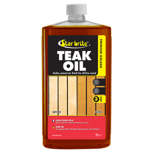 Starbrite Premium Golden Teak Oil Step 3 - 1L Litre