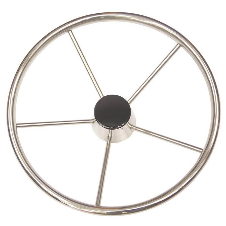 Stainless Steel Steering Wheel With Cap - 390mm