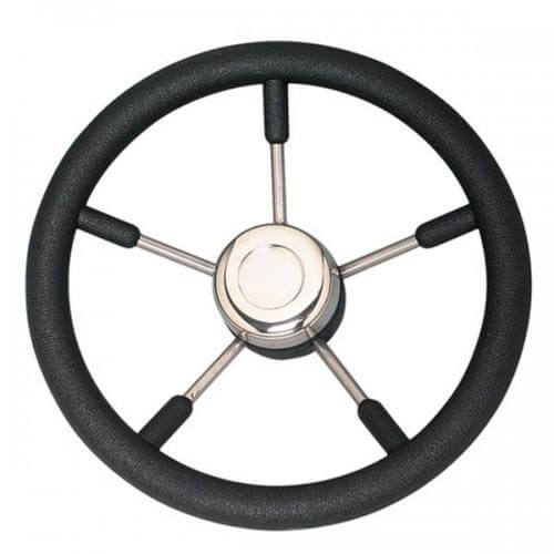 5 Stainless Steel Spoke Steering Wheel - 350mm