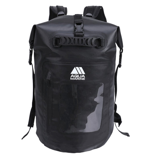 AquaMarine Waterproof Backpack - 30L Litre - 30cm x 30cm x 43cm - Onyx Black