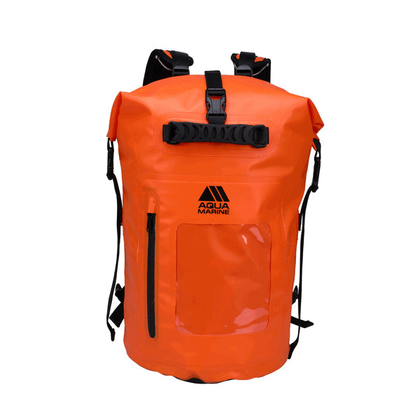 AquaMarine Waterproof Backpack - 30L Litre - 30cm x 30cm x 43cm - Storm Orange