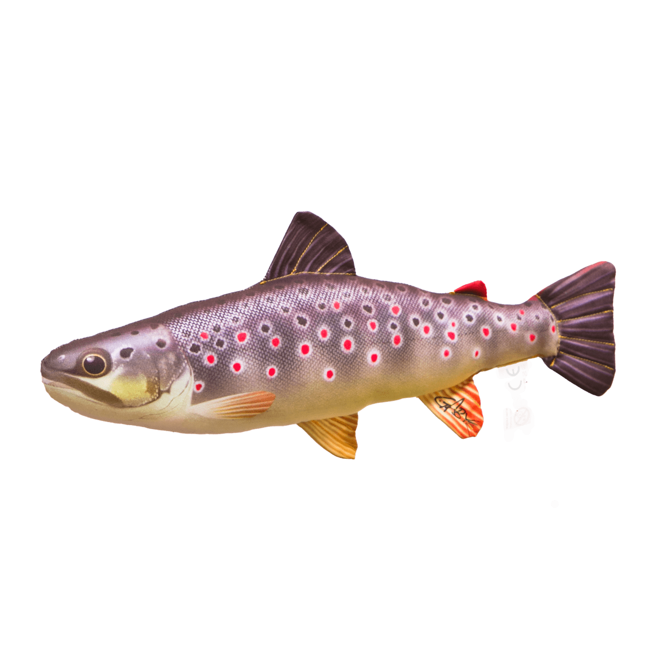 Gaby Fish Pillows Mini Brown Trout Freshwater Fish Pillow Cushion - 35cm