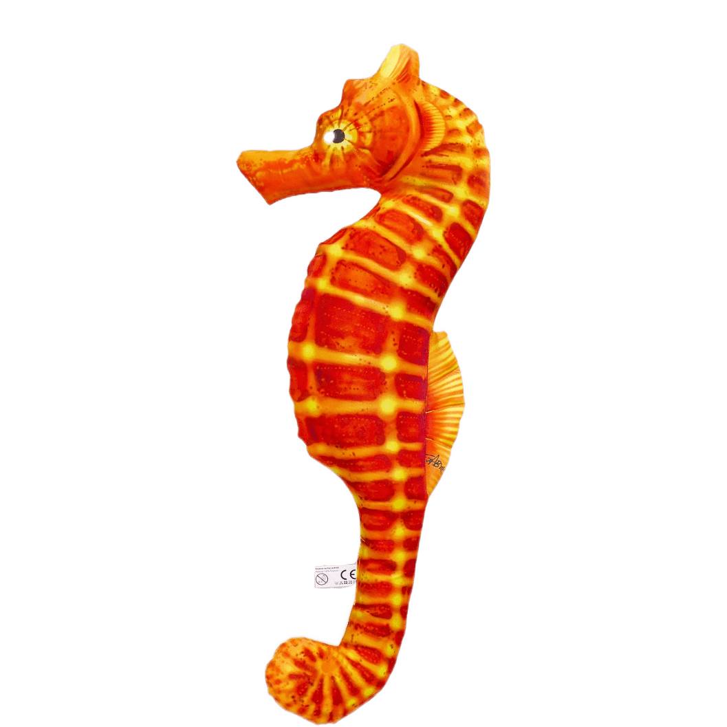 Gaby Fish Pillows Mini Orange Seahorse Saltwater Fish Pillow Cushion - 40cm