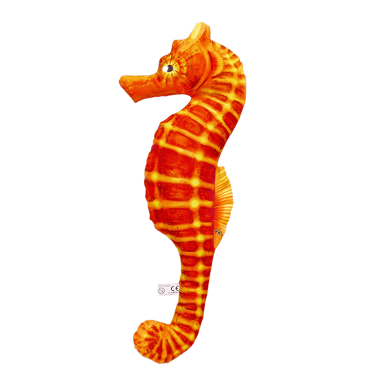 Gaby Fish Pillows Mini Orange Seahorse Saltwater Fish Pillow Cushion - 40cm