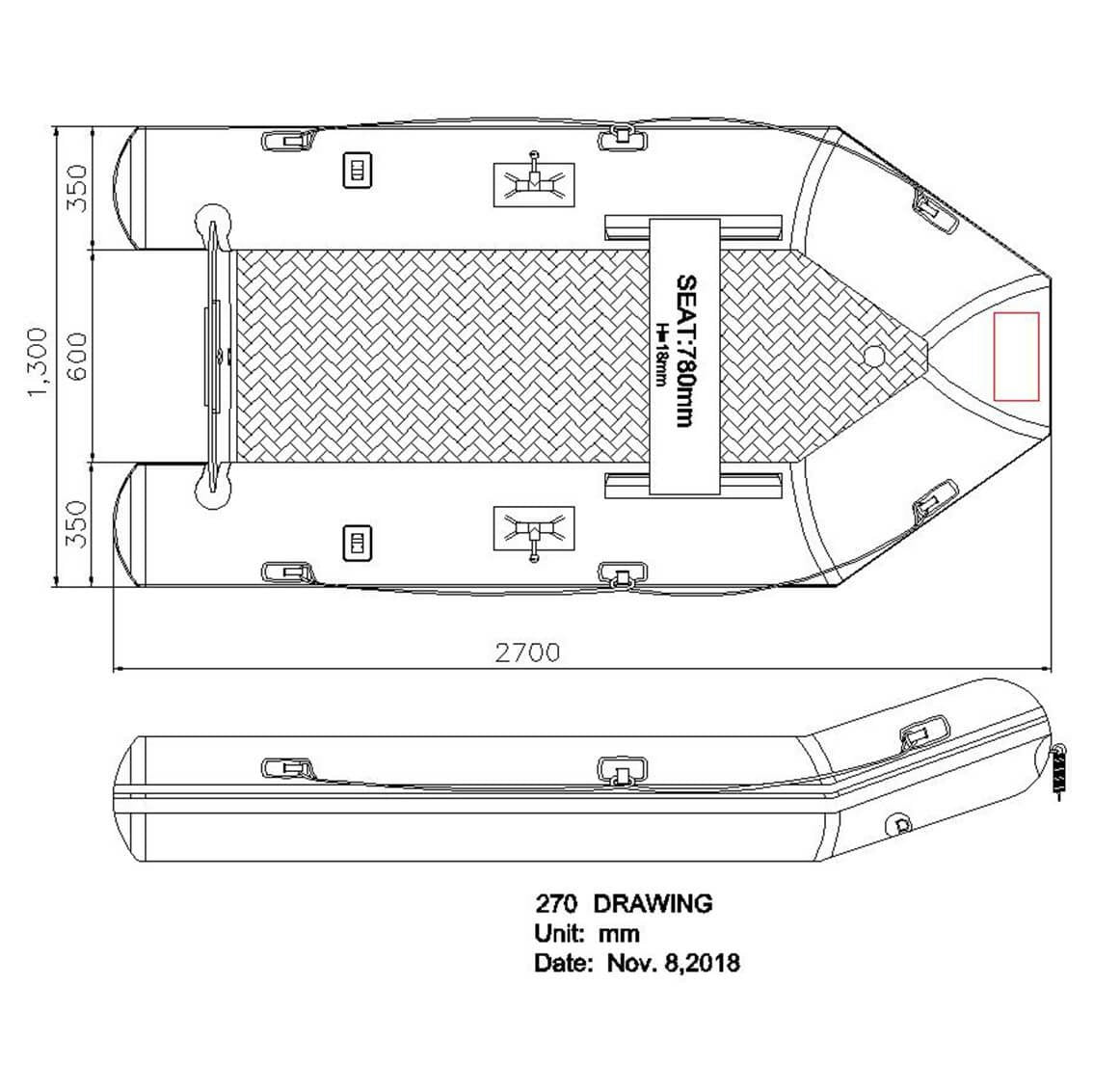 Seago 270 GO Lite Inflatable Dinghy - Air Deck – Marine Scene