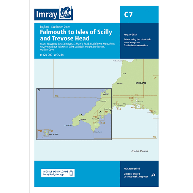 Imray Chart C7 - Falmouth To Isles Of Scilly & Newquay