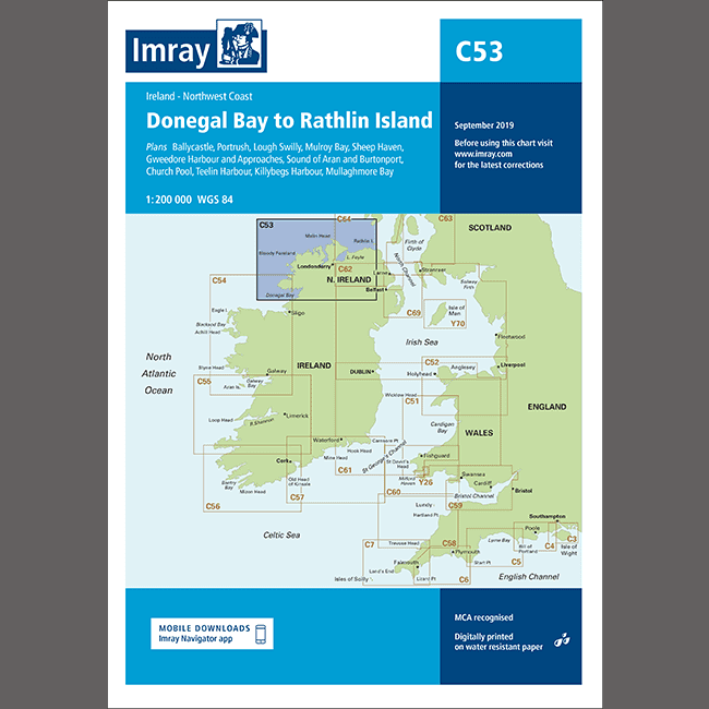 Imray Chart C53 - Donegal Bay to Rathlin Island