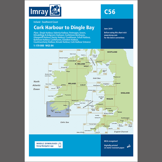 Imray Chart C56 - Cork Harbour To Dingle Bay