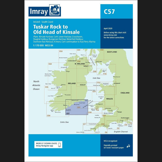 Imray Chart C57 - Tuskar Rock To Old Head Of Kinsale