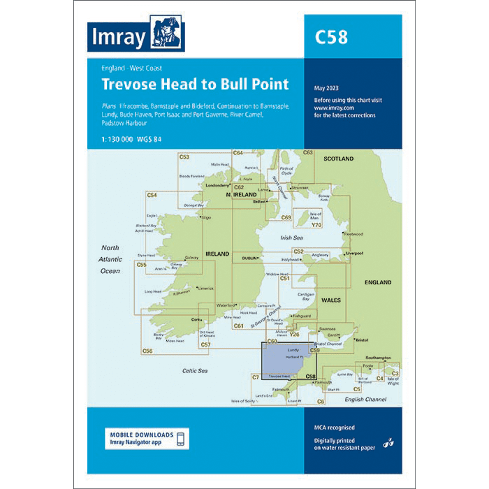 Imray Chart C58 - Trevose Head To Bull Point