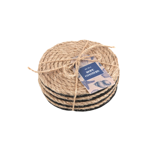 Coastal Charm Rope Coaster Set Of 4