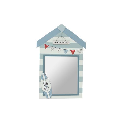 Beach Hut Wall Mirror H48cm x W30cm x D9cm