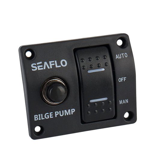 SEAFLO Bilge Switch Panel 3-Way 12v / 24v - Auto / Off / Manual
