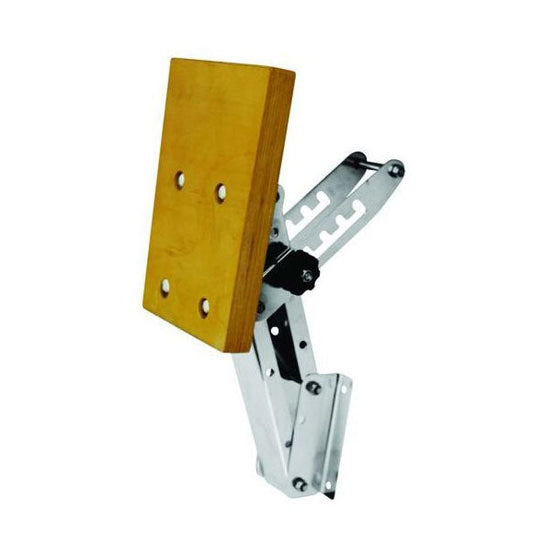 Outboard Motor Bracket Stainless Steel With Wood Pad - Up To 25hp