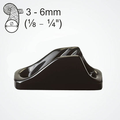 RWO Clamcleat Mini Black - 6mm