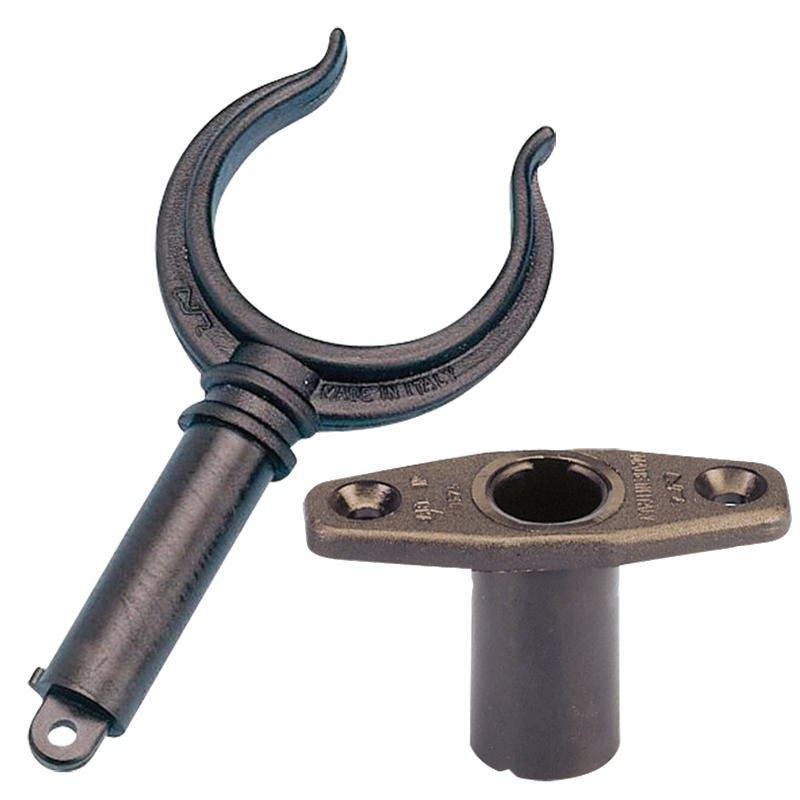 Allen Rowlock Socket Nuova Rade Top Mount Black Oarlock Rowlock & Socket - 17mm – Marine Scene