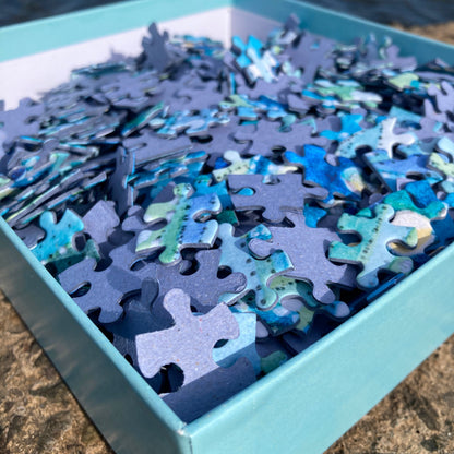 Fish - Seaside Jigsaw Puzzle 1000 pieces - Silvery Seas - Coastal Art by Elizabeth Stocker - East Neuk Beach Crafts