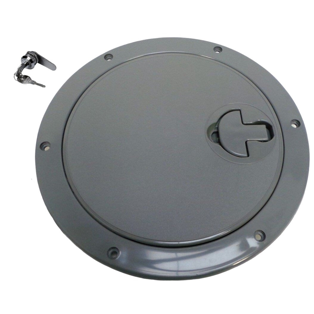 Inspection Round Hatch With Lock - Grey - Dia 315mm