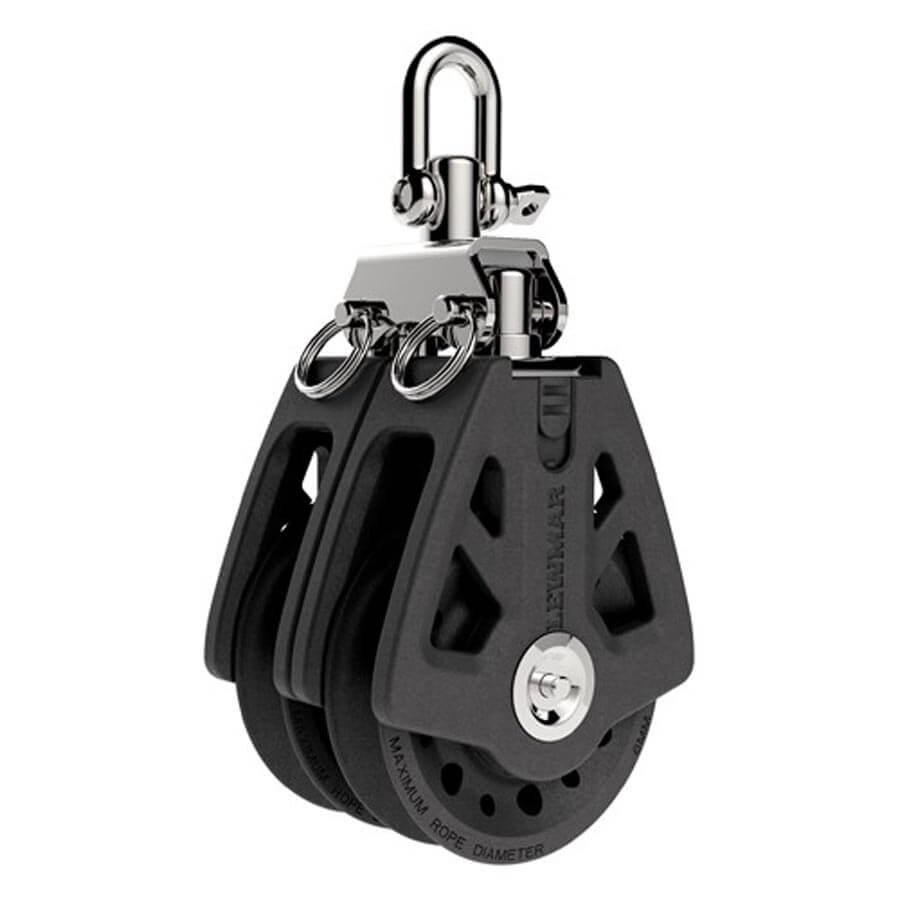 Lewmar 50mm Synchro Block 10mm - Double With Swivel Shackle